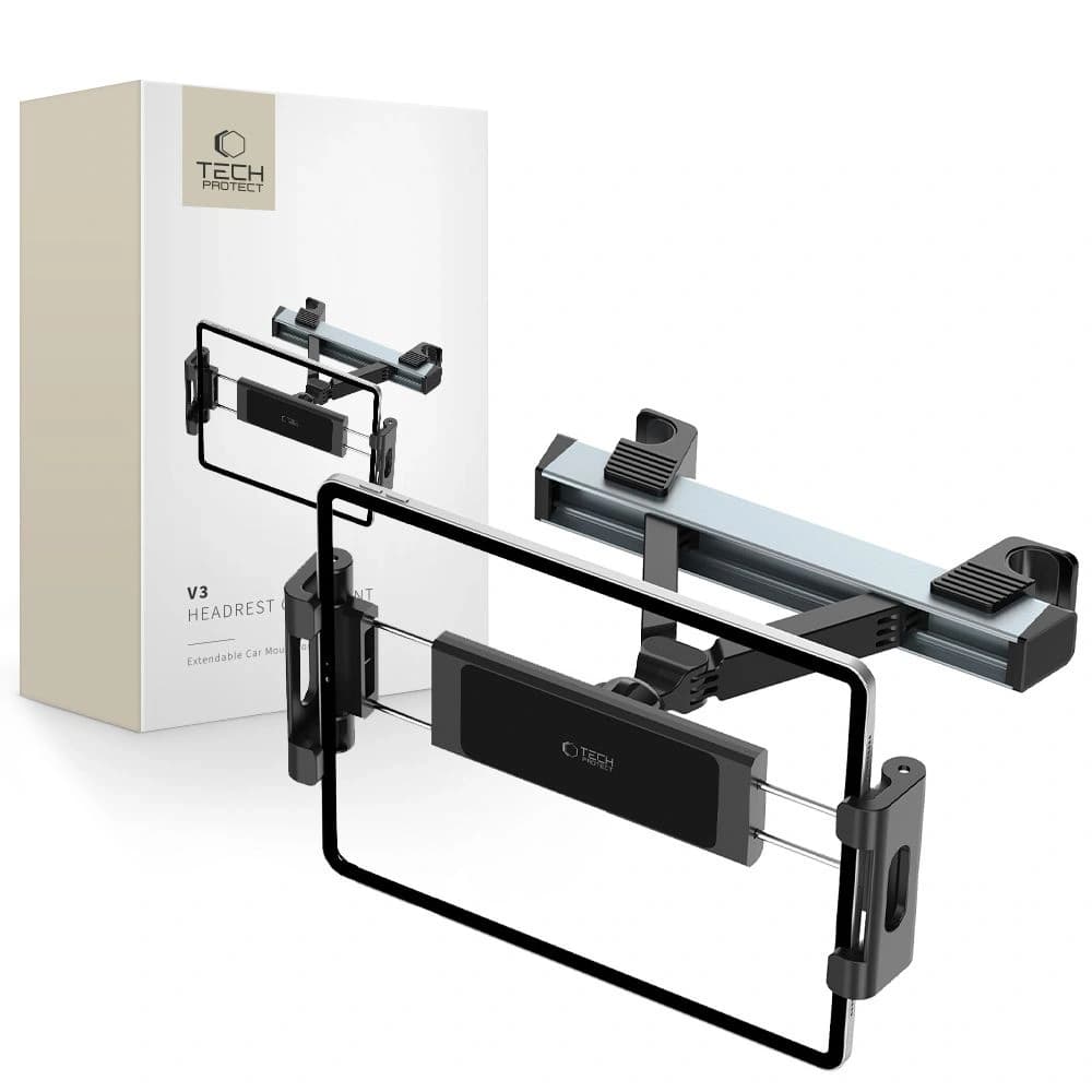 Tech-Protect V3 Fejtámasz Autós Tartó Fekete - 1