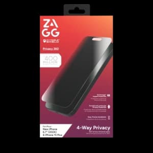 Sklo privatizující ZAGG InvisibleShield Glass Elite Privacy 360 Apple iPhone 15 Plus / 16 Plus