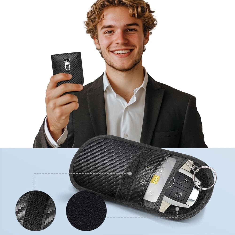 Tech-Protect KLR100 faraday cage Pouch Keyless RFID Signal Blocker Case Carbon - 4