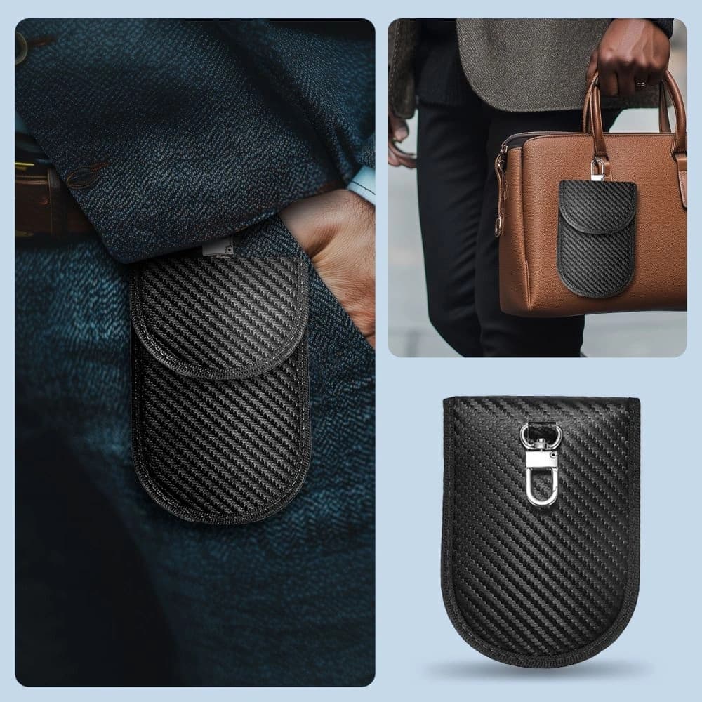 Tech-Protect KLR100 faraday cage Pouch Keyless RFID Signal Blocker Case Carbon - 7