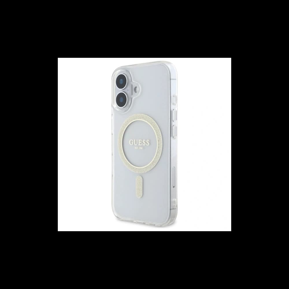 Guess GUHMP16MHFGERET Apple iPhone 16 Plus hardcase IML Glitter Circle MagSafe transparent - 2