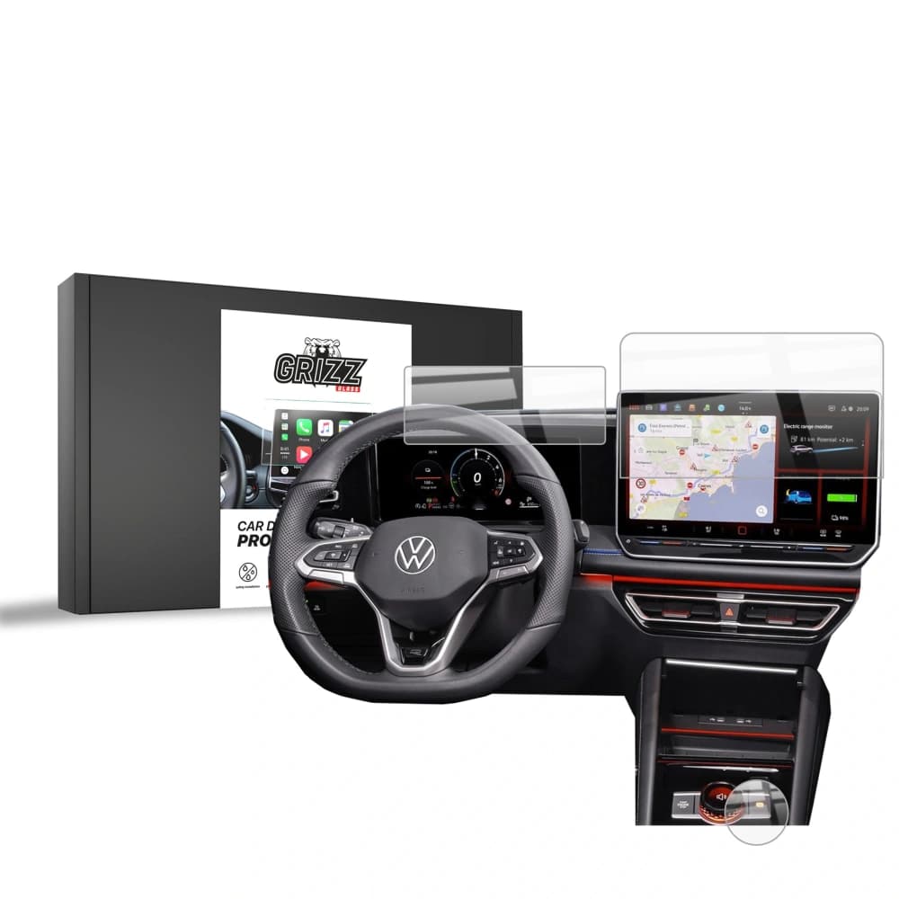 Ceramic GrizzGlass CarDisplay Protection Volkswagen VW Tayron 12,9" 2024-2025 [3in1] - 1