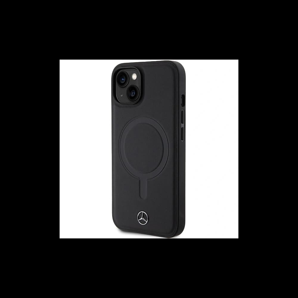Mercedes MEHMP14S23RCMK Apple iPhone 13 / 14 / 15 Hardcase Smooth Leather MagSafe schwarz - 2