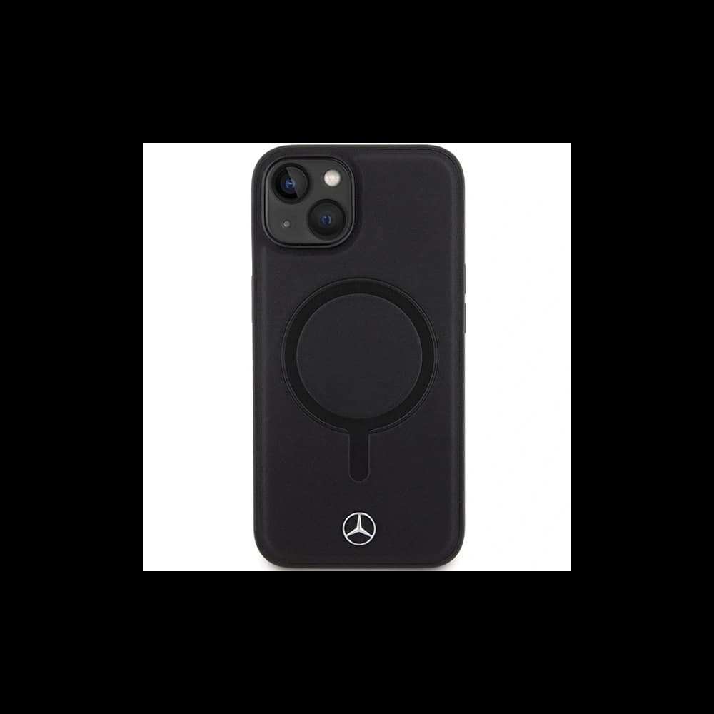 Mercedes MEHMP14S23RCMK Apple iPhone 13 / 14 / 15 Hardcase Smooth Leather MagSafe schwarz - 3