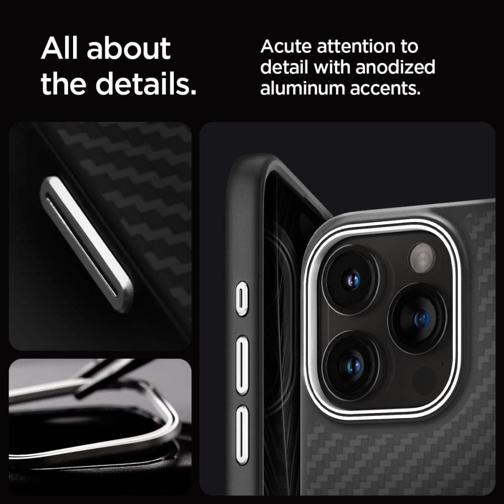 [OUTLET] Case Spigen Enzo Aramid Mag MagSafe Apple iPhone 15 Pro Max Matte Black - 12