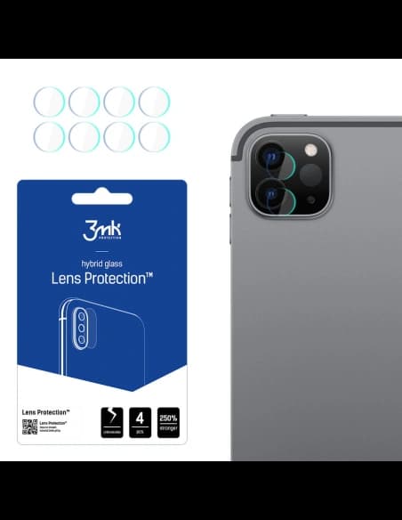 [OUTLET] Szkło hybrydowe na obiektyw aparatu 3MK Lens Protection Apple iPad Pro 12.9 2021 (5. generacji) [4 PACK]