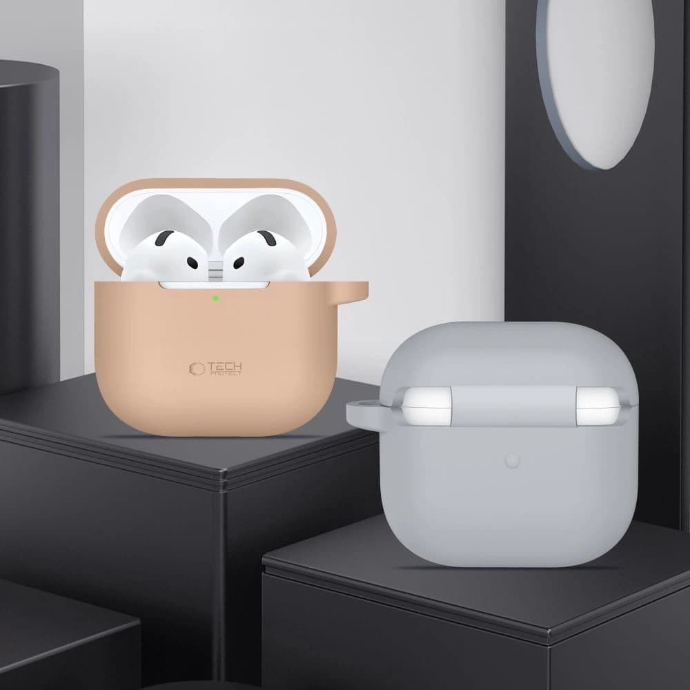Etui Tech-Protect silikonový háček Apple Airpods 4 olivově zelená - 3