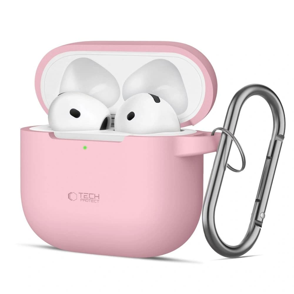 Tech-Protect Cârlig din silicon Apple Airpods 4 Roz prăfuit - 1