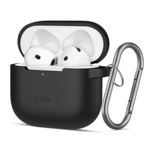 Etui Tech-Protect silikonový háček Apple Airpods 4 černý