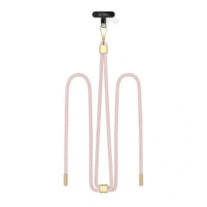 Smyč / pásek Tech-Protect C2S Rope Crossbody Strap Baby Pink/gold