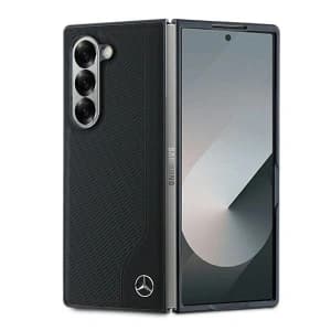 Etui Mercedes MEHMZFD623RBGVK Samsung Galaxy Z Fold6 Leather Wood Imitation MagSafe černý/black