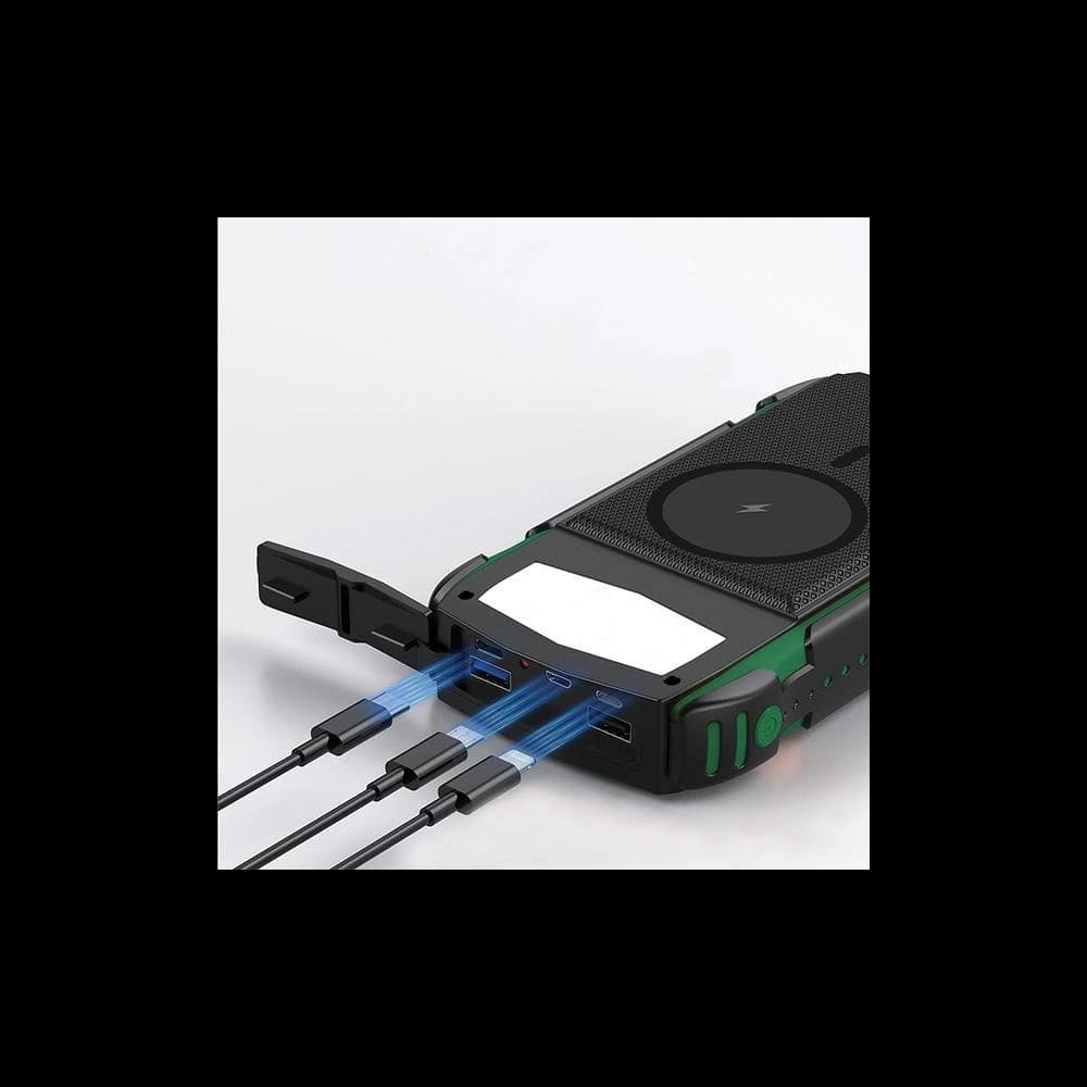 Solární powerbanka 4smarts TitanPack Rugged UltiMag 20000mAh zelená/green - 5