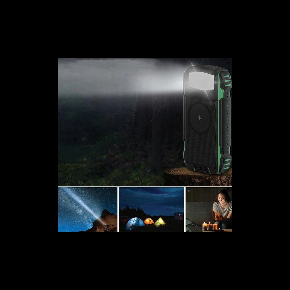 Solární powerbanka 4smarts TitanPack Rugged UltiMag 20000mAh zelená/green - 6