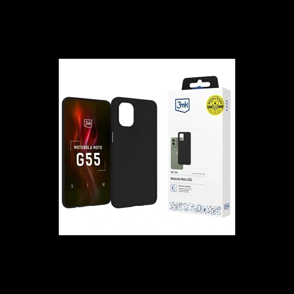 Etui 3MK Matt Case Motorola Moto G55 5G černý/black - 1