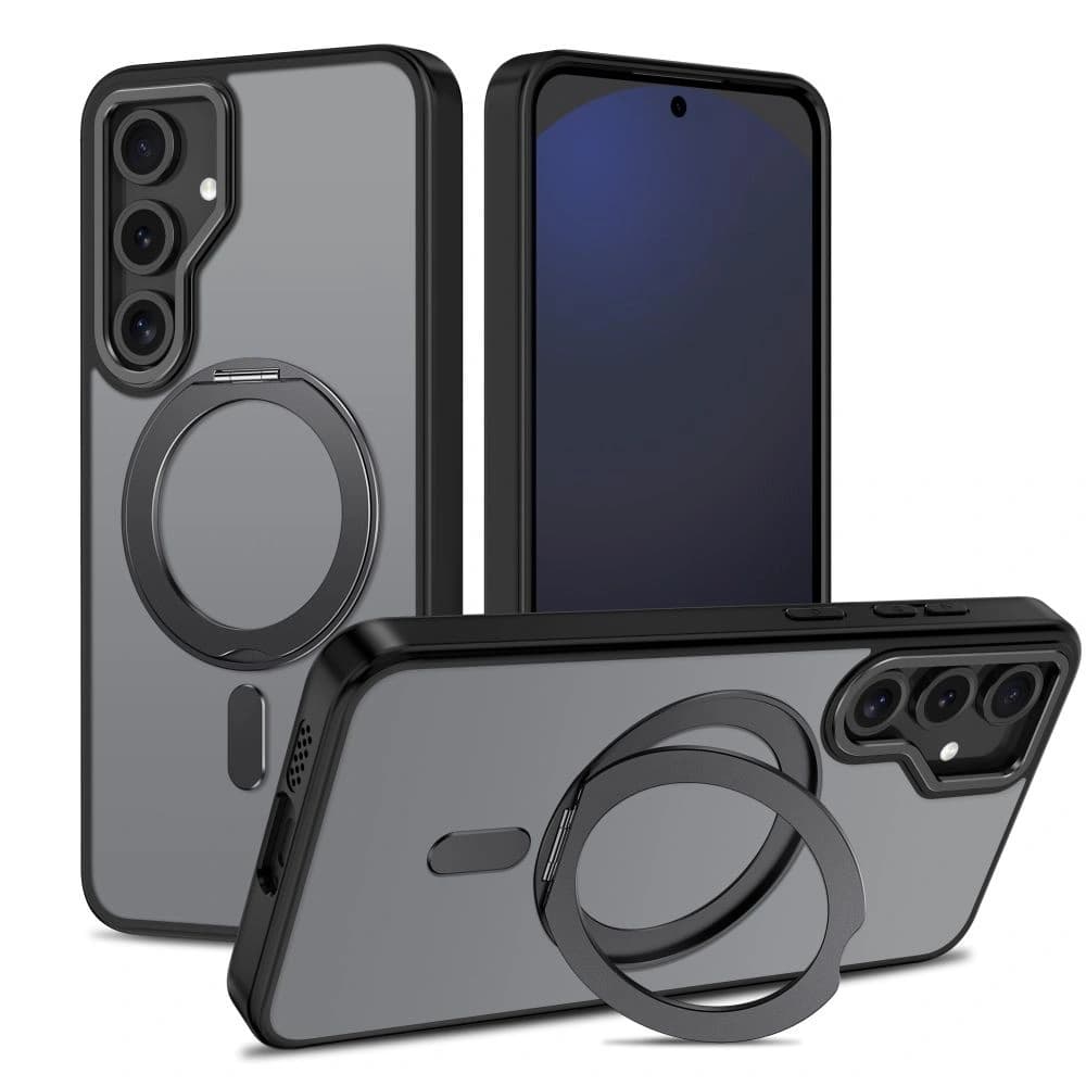 Etui Tech-Protect Magring MagSafe Samsung Galaxy S24 FE Matte Black - 1