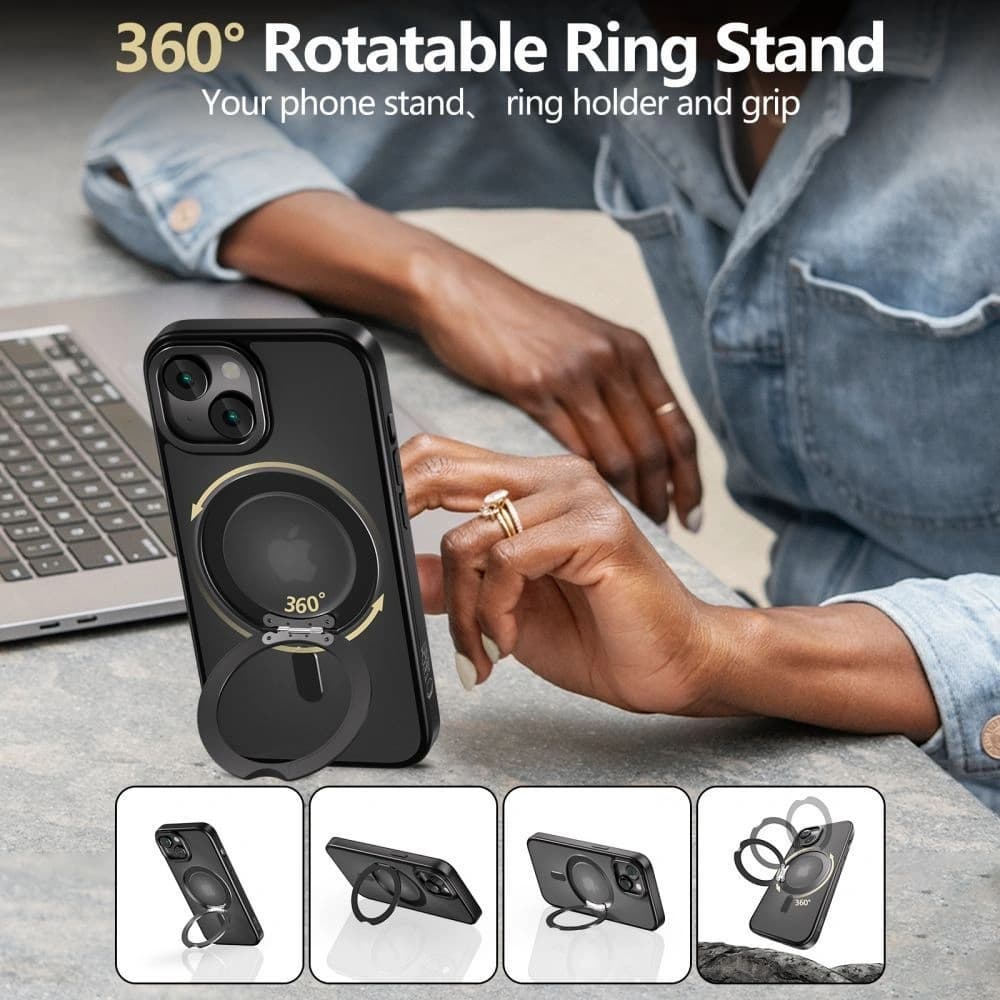 Etui Tech-Protect Magring MagSafe Samsung Galaxy S24 FE Matte Black - 6