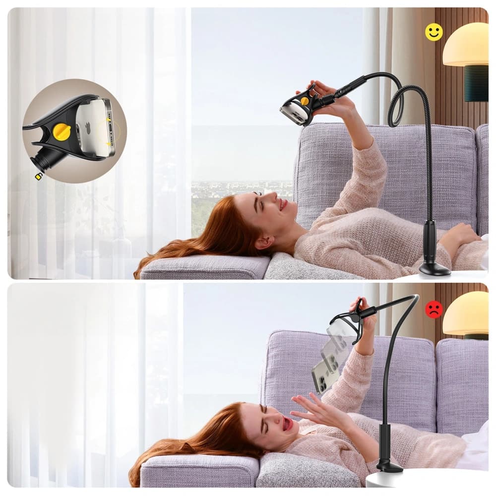 Joyroom JR-ZS389 telefon tartó rugalmas karos asztali fekete - 11