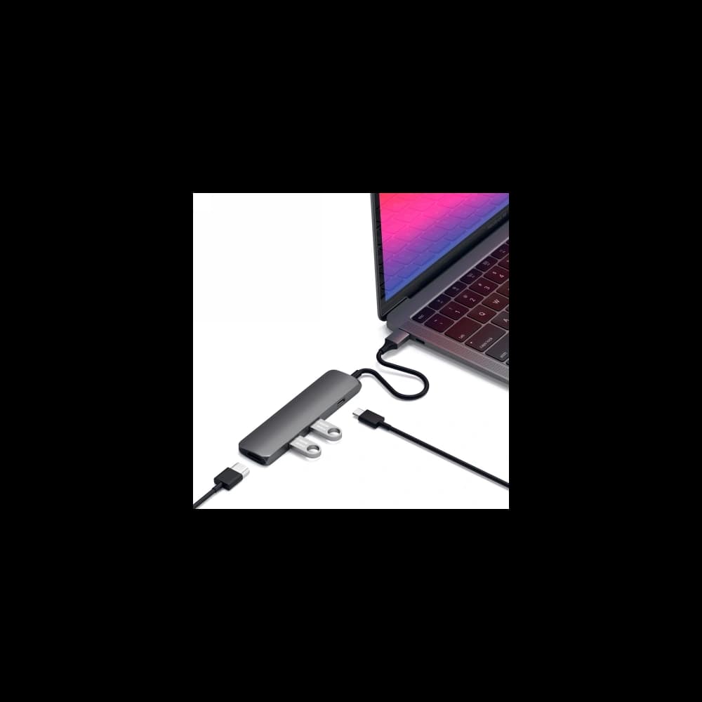 Satechi 4-in-1 Slim Multiport Adapter 4K USB-C / 2xUSB-A, USB-C, 4K HDMI - 3