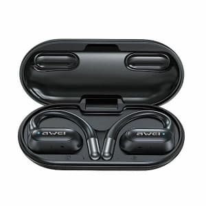 AWEI T93 Bluetooth 5.4 OWS wireless headphones + docking station black