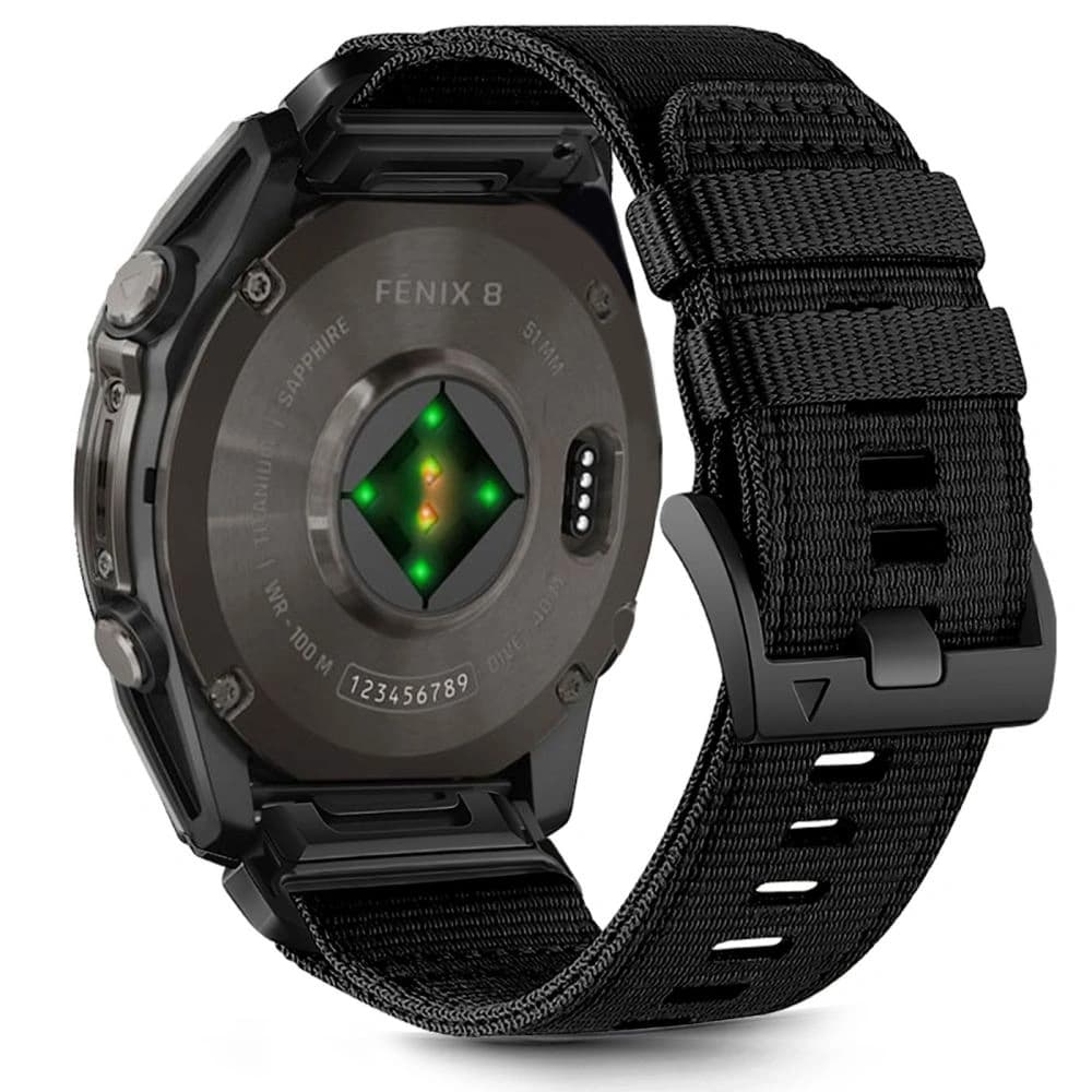 Tech-Protect Nylon Classic Garmin Fenix 5x / 5x Plus / 6x / 6x Pro / 7x / 8 51mm Fekete - 1