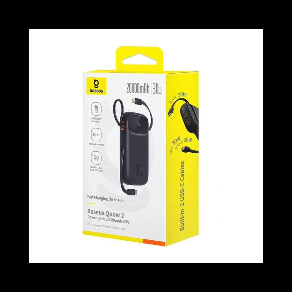 Baseus QPow 2 20000mAh 30W 2xUSB-C powerbank (negru) - 7