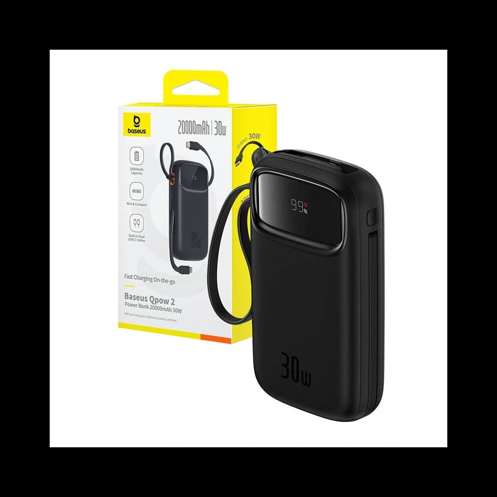 Baseus QPow 2 20000mAh 30W 2xUSB-C powerbank (negru) - 9