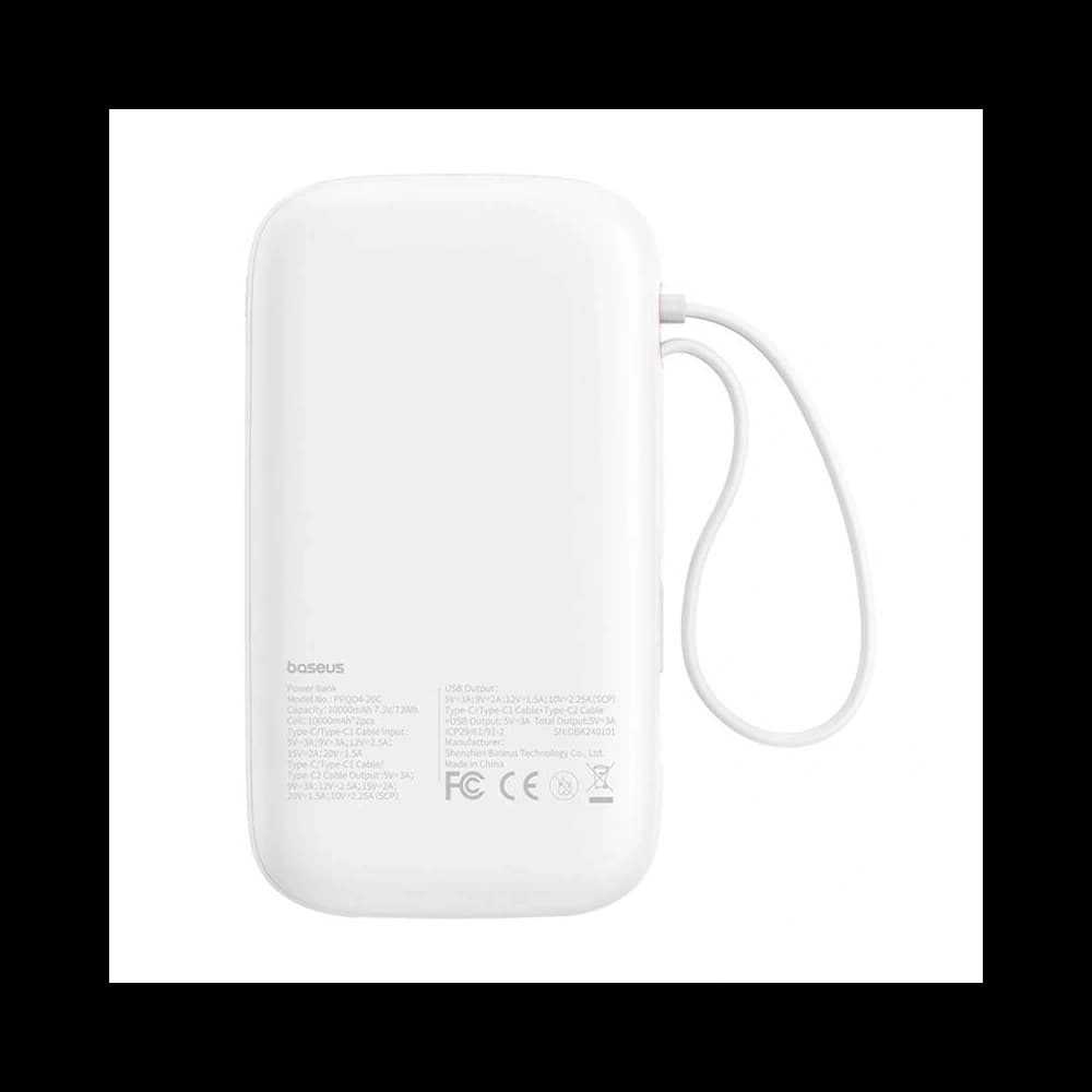 Baseus QPow 2 20000mAh 30W 2xUSB-C powerbank (white) - 6