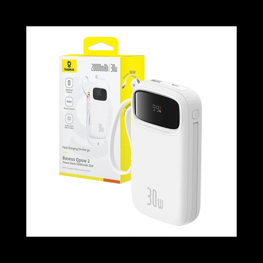 Baseus QPow 2 20000mAh 30W 2xUSB-C powerbank (white) - 9