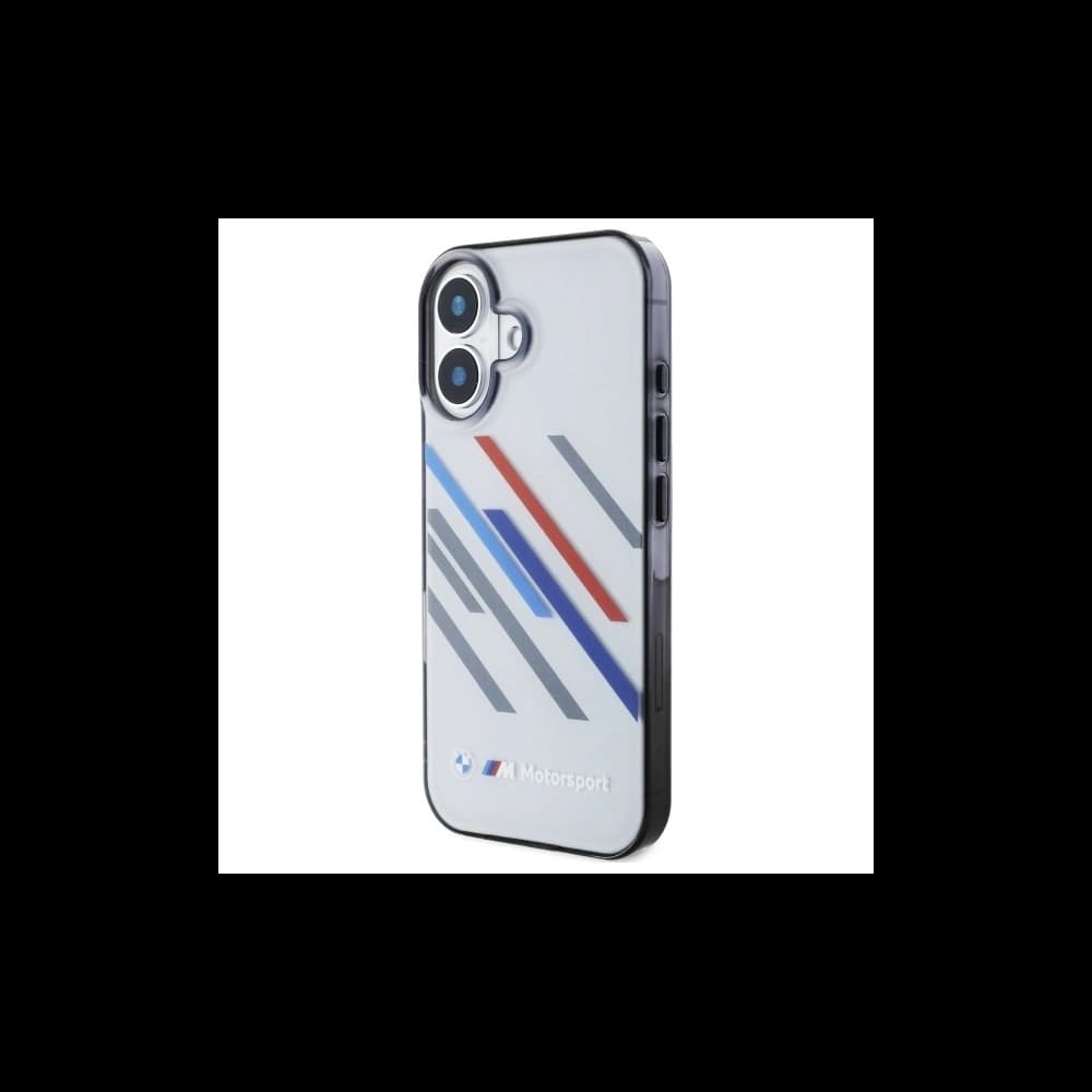 BMW BMHCP16M23HTRAG Apple iPhone 16 Plus hardcase Motorsport IML Random Stripes grey - 2