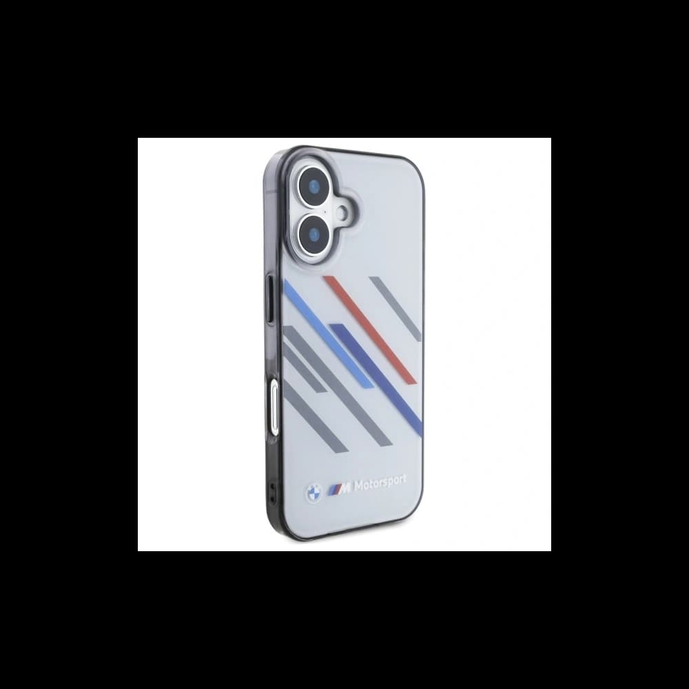 BMW BMHCP16M23HTRAG Apple iPhone 16 Plus hardcase Motorsport IML Random Stripes grey - 4