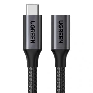 UGREEN US372 USB-C 3.2 männlich zu USB-C Gen 2 weiblich Verlängerungskabel 0.5m (schwarz)