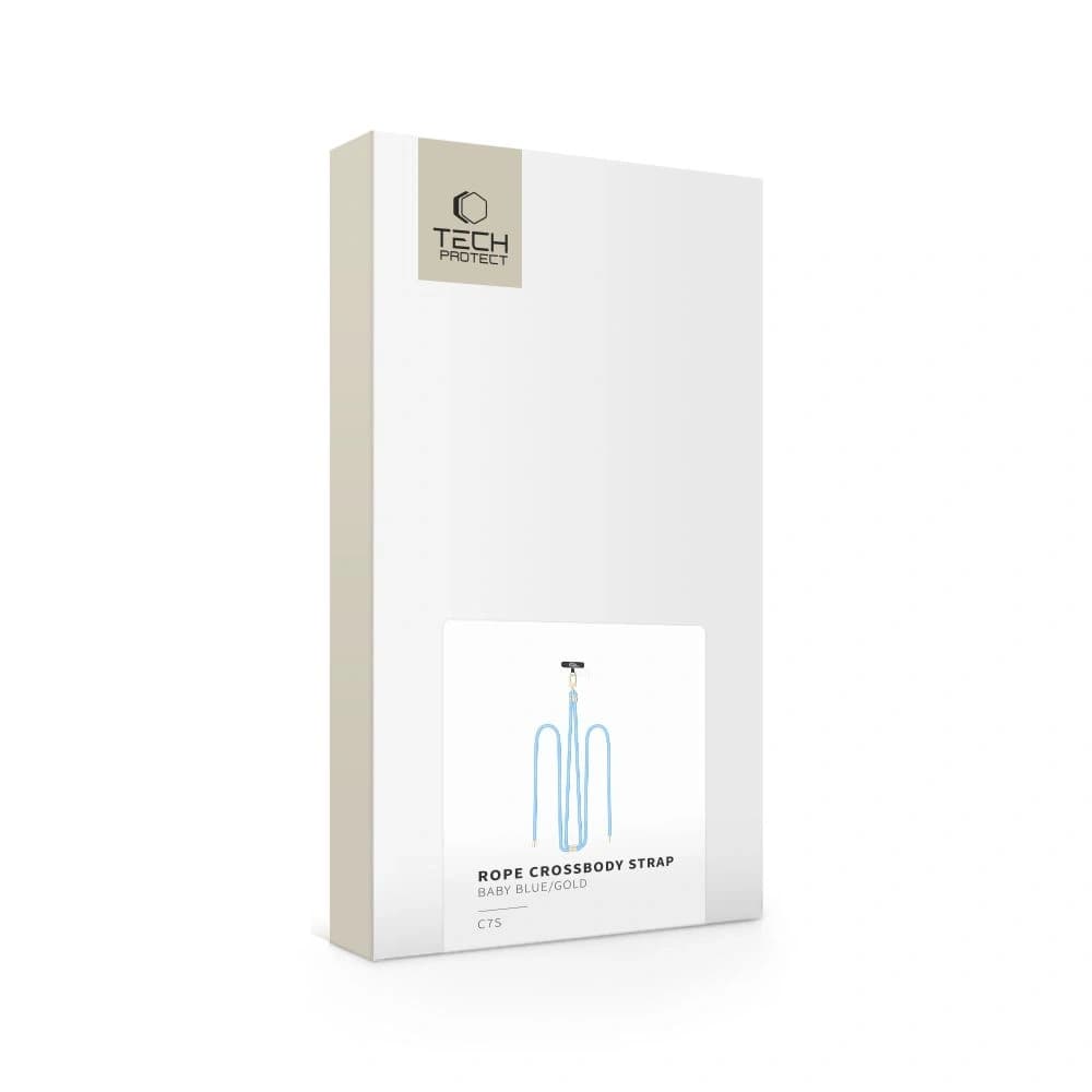 Tech-Protect C7S Curea de umăr cu frânghie Albastru deschis/auriu - 4