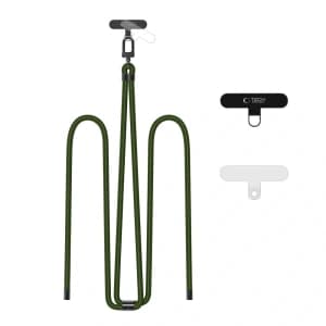 Tech-Protect C7S Curea Crossbody din sfoară Verde vânătoare/negru