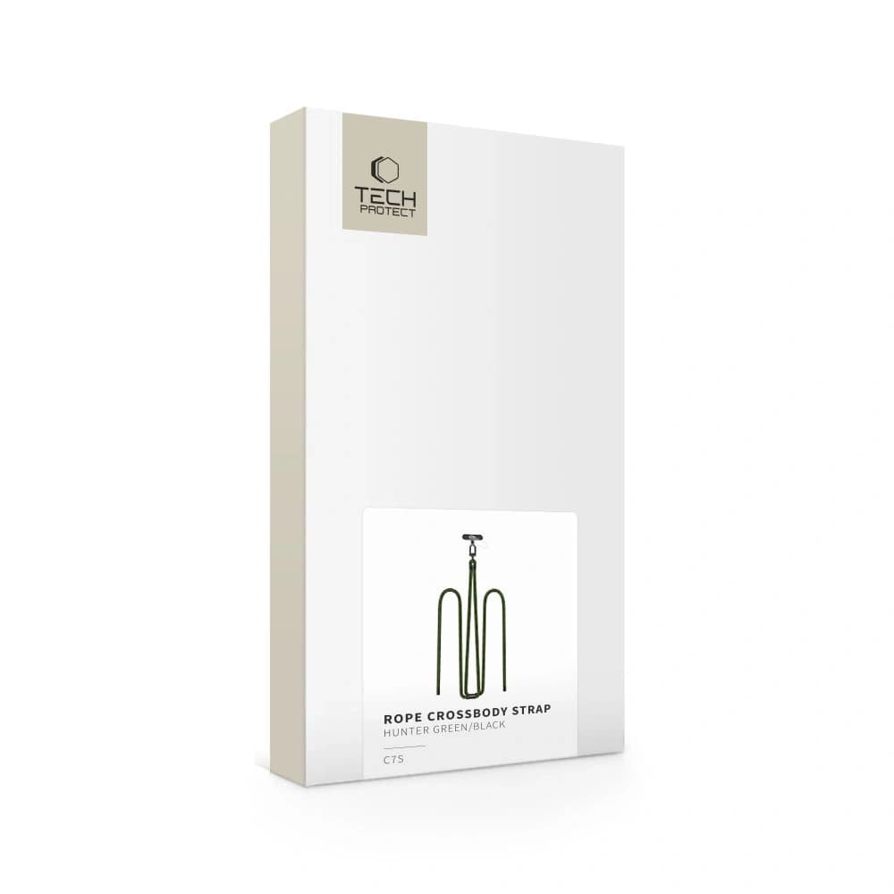 Tech-Protect C7S Curea Crossbody din sfoară Verde vânătoare/negru - 4