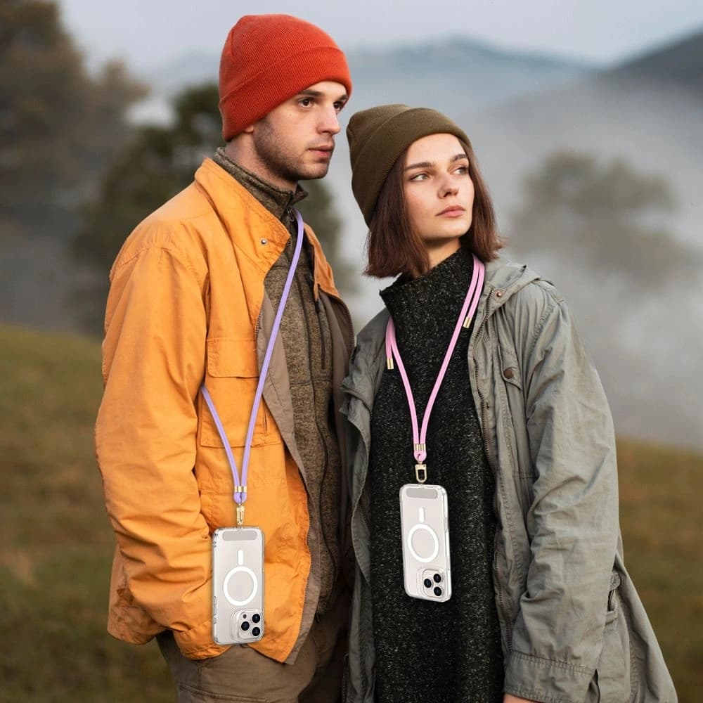 Tech-Protect Curea de umăr C7S din sfoară roz deschis/aurie - 3