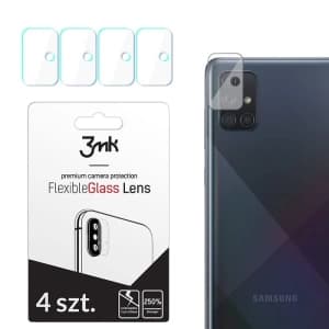 3MK Samsung Hybridglas für Kameraobjektiv Objektivschutz Galaxy A71 [4 PACK]