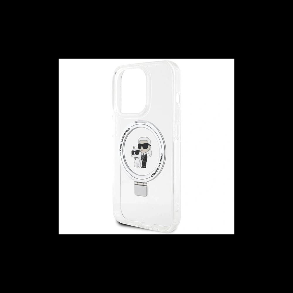 Karl Lagerfeld KLHMP15XHMRSKCH Apple iPhone 15 Pro Max kemény tok Ring Stand Karl&Choupettte MagSafe fehér - 6