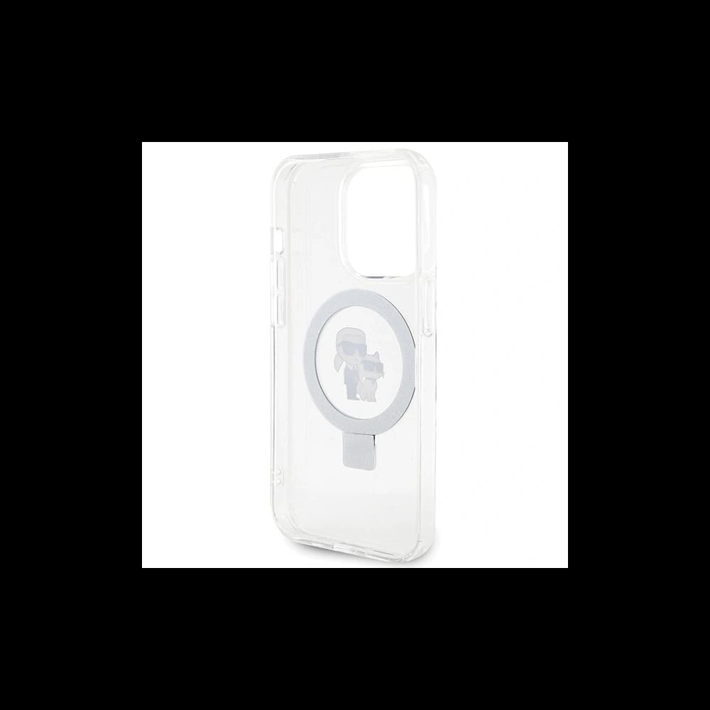 Karl Lagerfeld KLHMP15XHMRSKCH Apple iPhone 15 Pro Max kemény tok Ring Stand Karl&Choupettte MagSafe fehér - 7