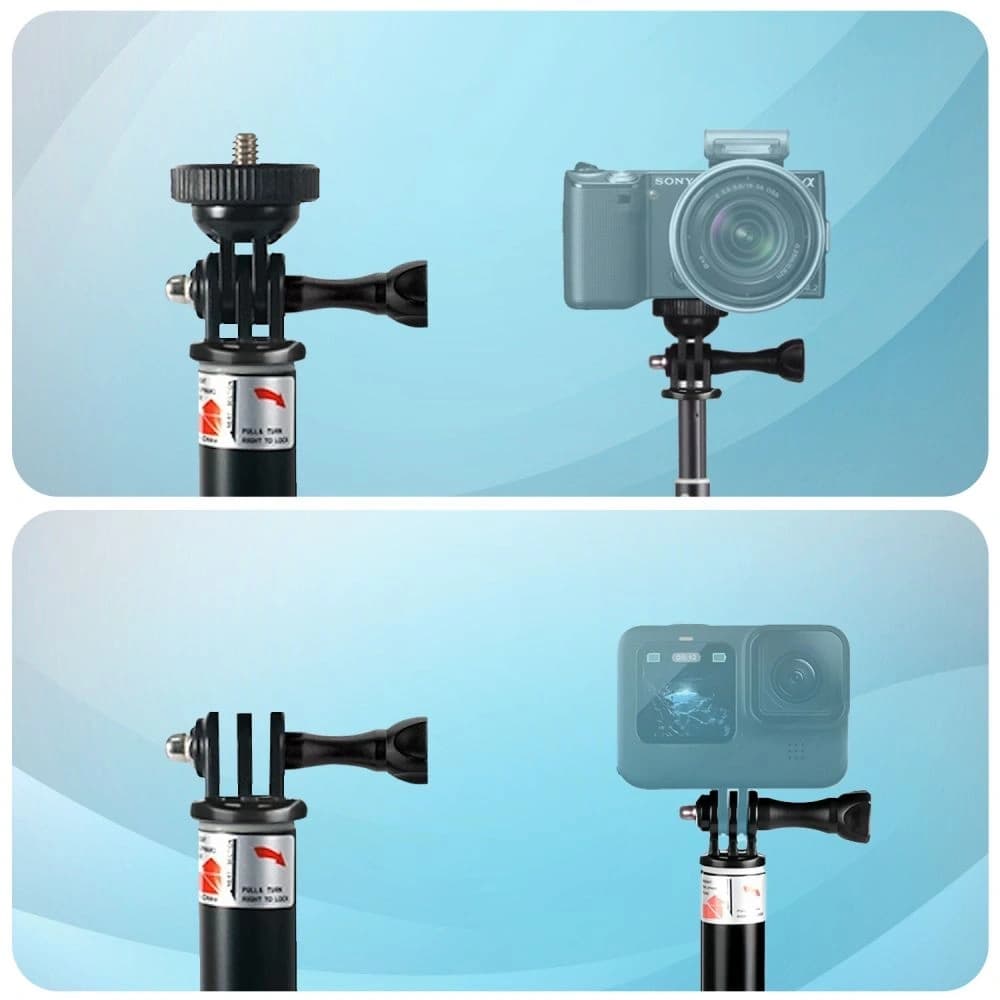 Tech-Protect GA100 Monopod és Selfie Bot GOPRO / DJI Fekete - 2