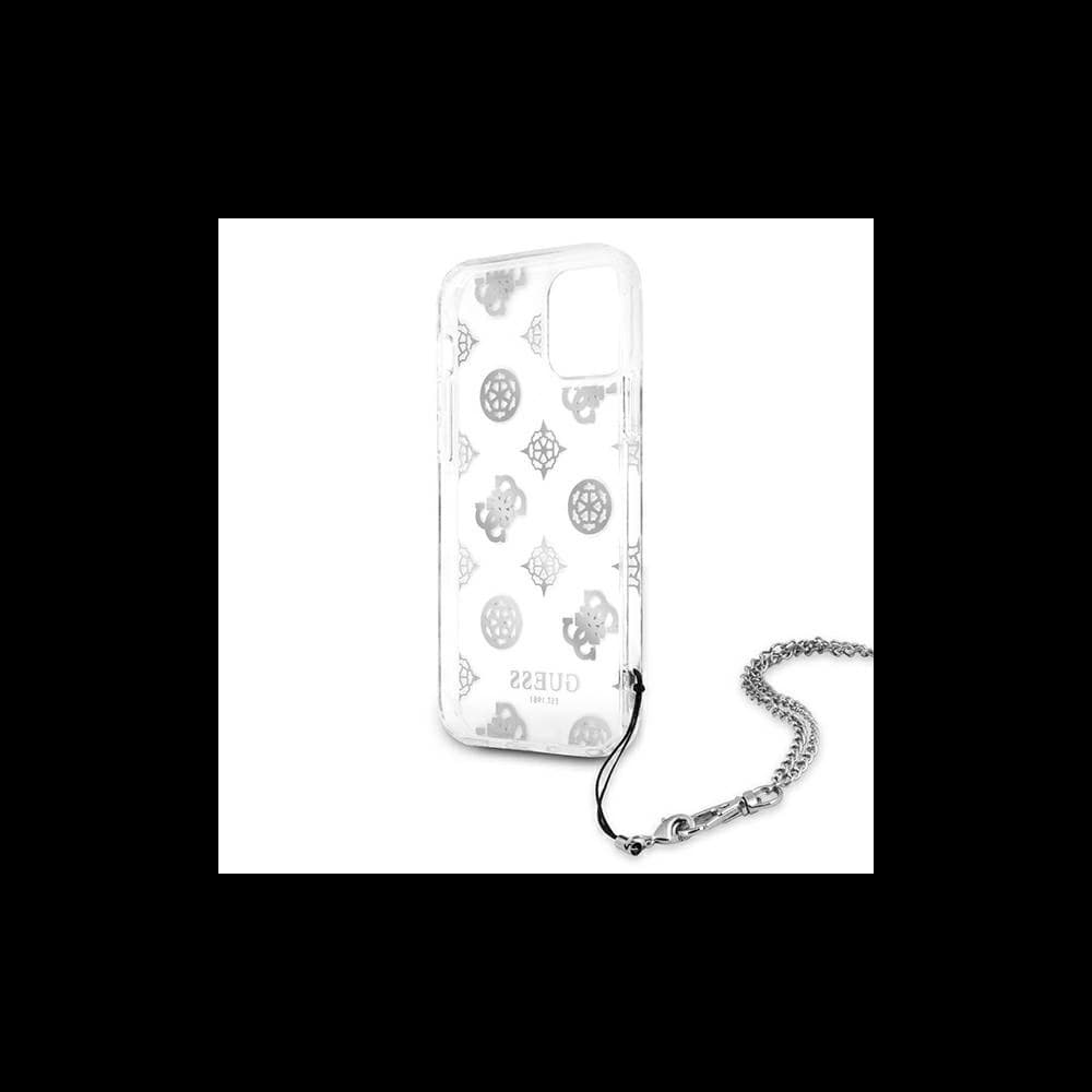 [OUTLET] Case Guess GUHCP12LKSPESI Apple iPhone 12 Pro Max silber/silver Hardcase Peony Chain Collection - 7