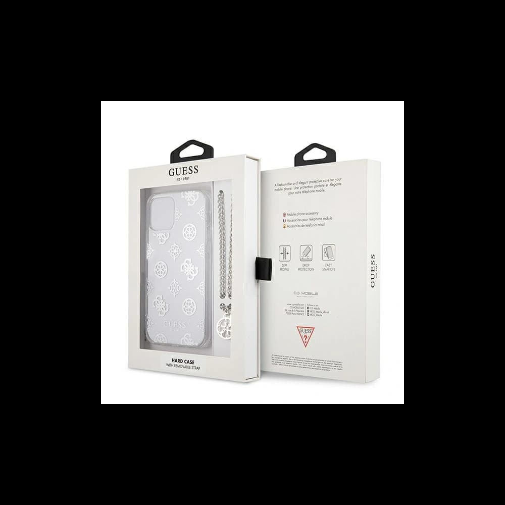 [OUTLET] Case Guess GUHCP12LKSPESI Apple iPhone 12 Pro Max silber/silver Hardcase Peony Chain Collection - 8