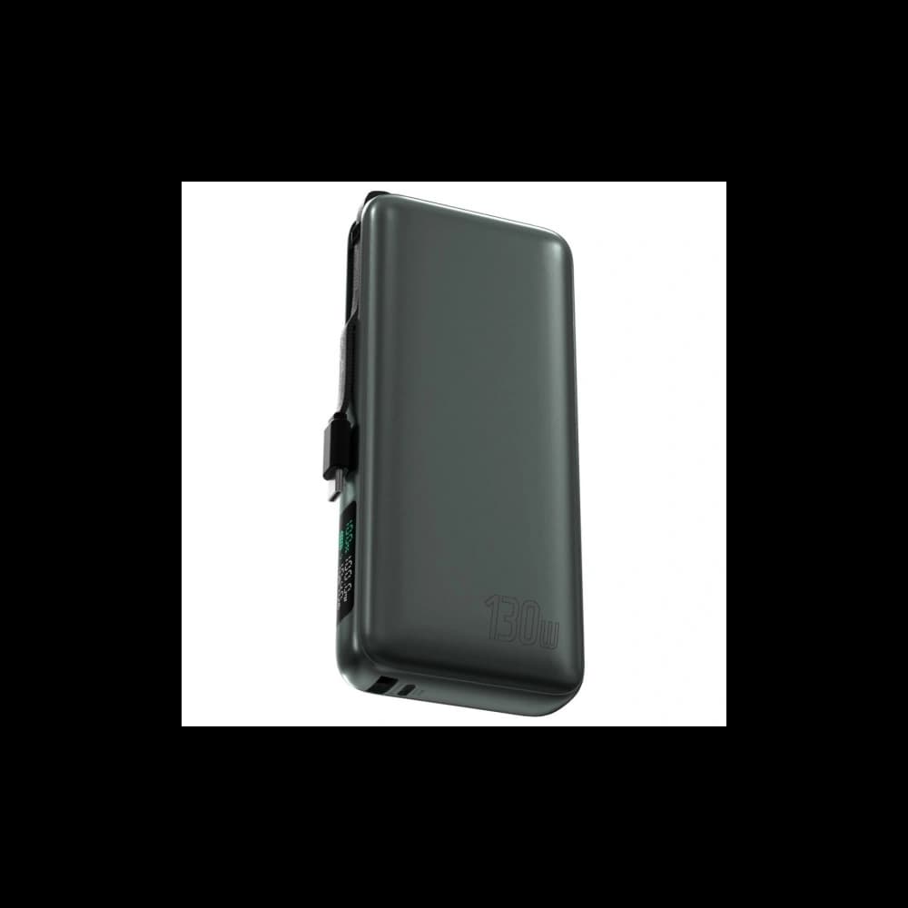 4smarts Enterprise Powerbank 20000mAh 130W cu cablu integrat USB-C, gri metalic - 2