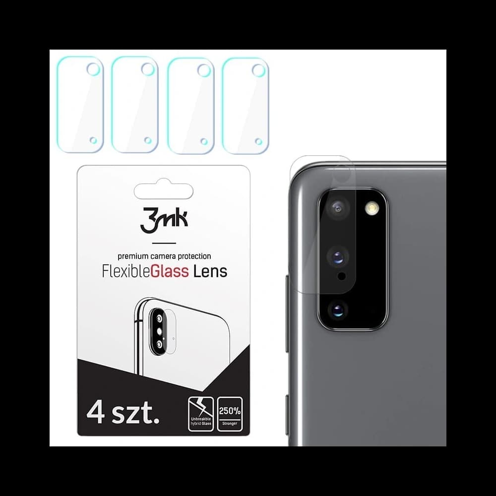 3MK Samsung Hybridglas für Kameraobjektiv Objektivschutz Galaxy S20 [4 PACK] - 1