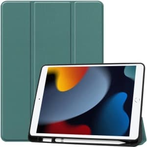 Bizon Case Tab Lizard Apple iPad 9/8/7 10.2 2021/2020/2019 dunkelgrün