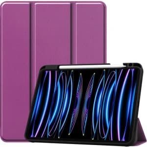 Bizon Case Tab Lizard Apple iPad Pro 11 2022/2021/2020/2018 sötét lila