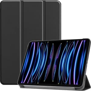 Bizon Case Tab Croc Apple iPad Pro 11 2022/2021/2020/2018 fekete