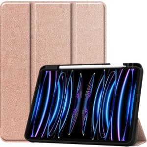 Bizon Case Tab Lizard Apple iPad Pro 11 2022/2021/2020/2018 rózsaarany