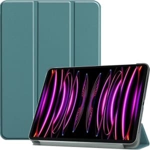 Bizon Case Tab Croc Apple iPad Pro 12.9 2022/2021/2020/2018 dark green