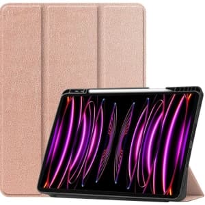 Bizon Case Tab Lizard Apple iPad Pro 12.9 2022/2021/2020/2018 rose gold