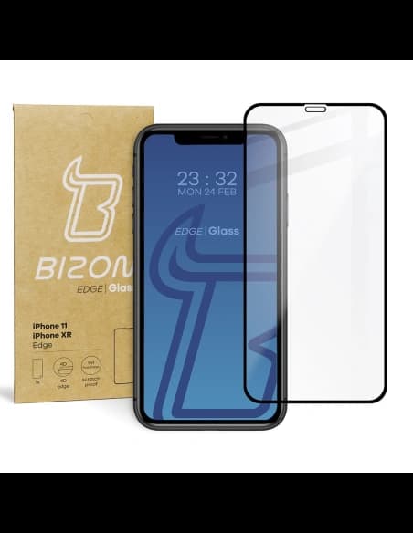 Szkło hartowane Bizon Glass Edge do Apple iPhone 11 / XR czarne